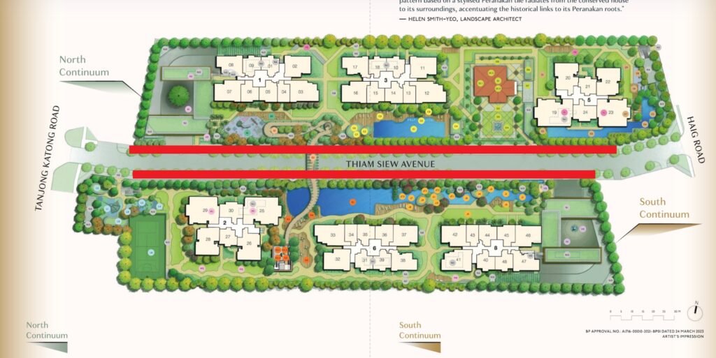 The Continuum site plan and condo blocks